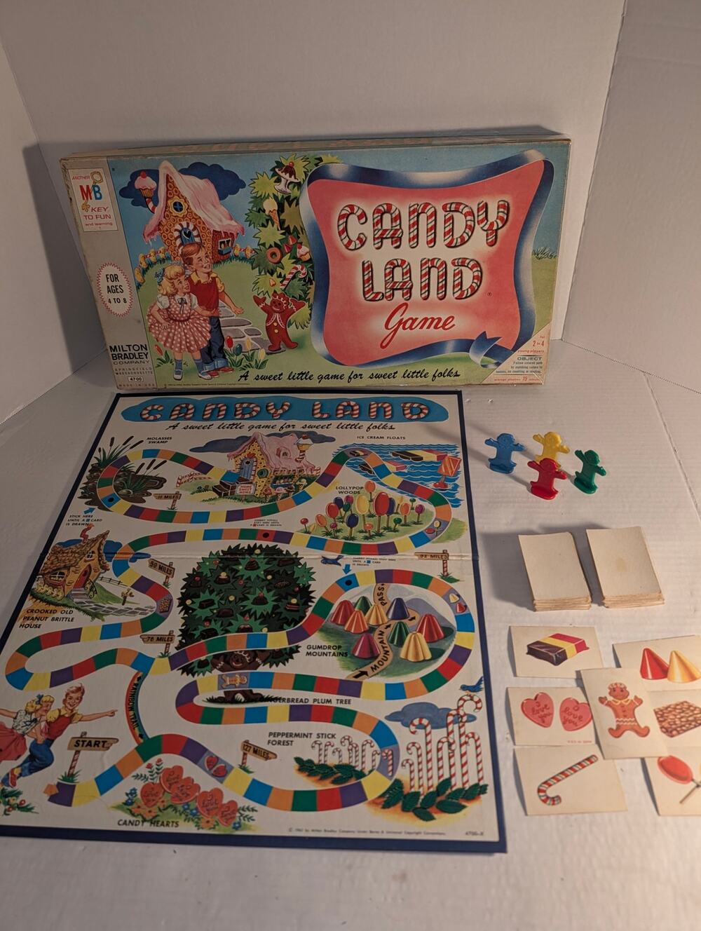 Vintage Candy Land Board Game 1955 1962 4700-X Milton Bradley USA
